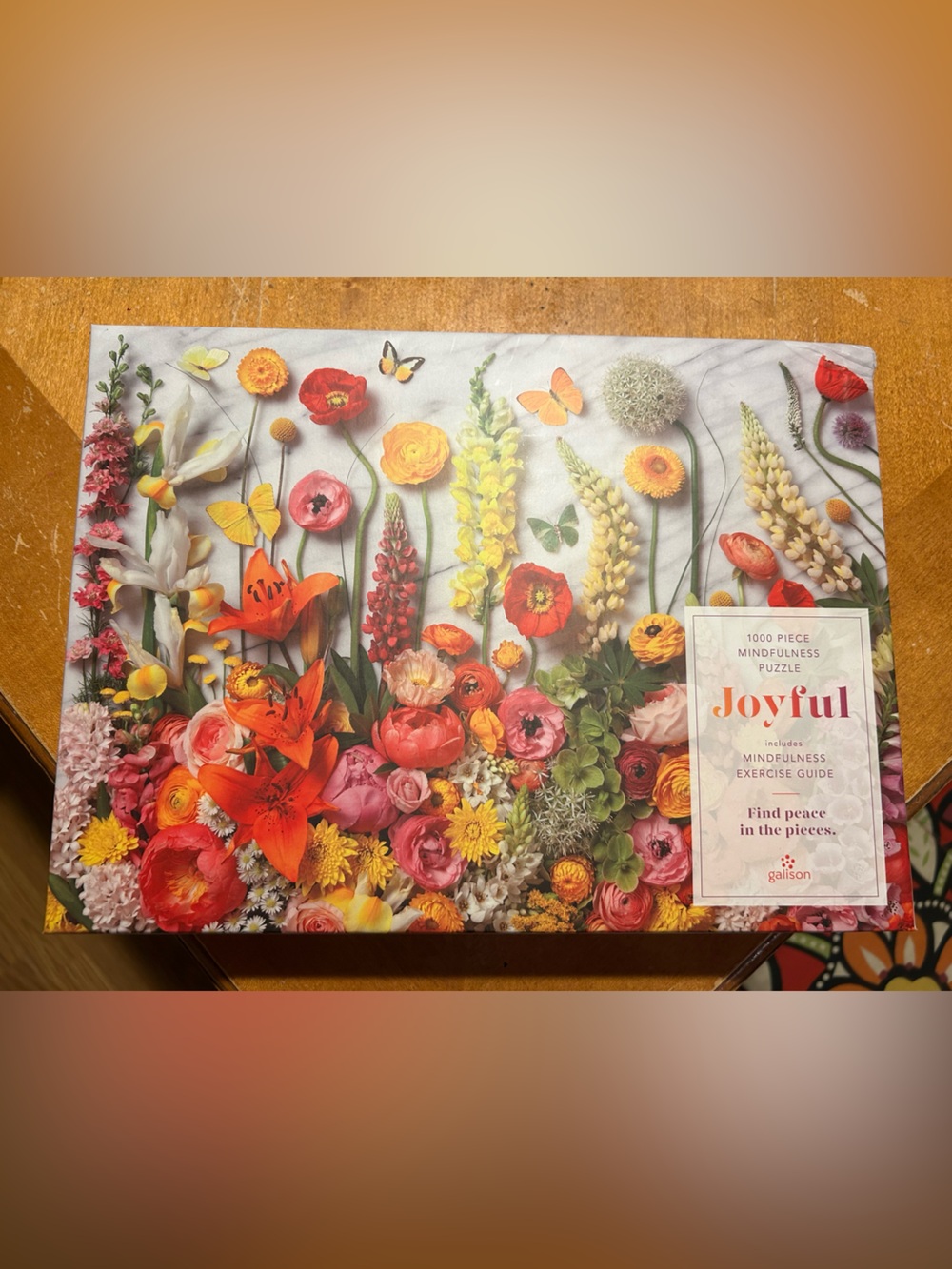NEW Joyful Floral Puzzle Box – Bright Multicolor Bloom Design